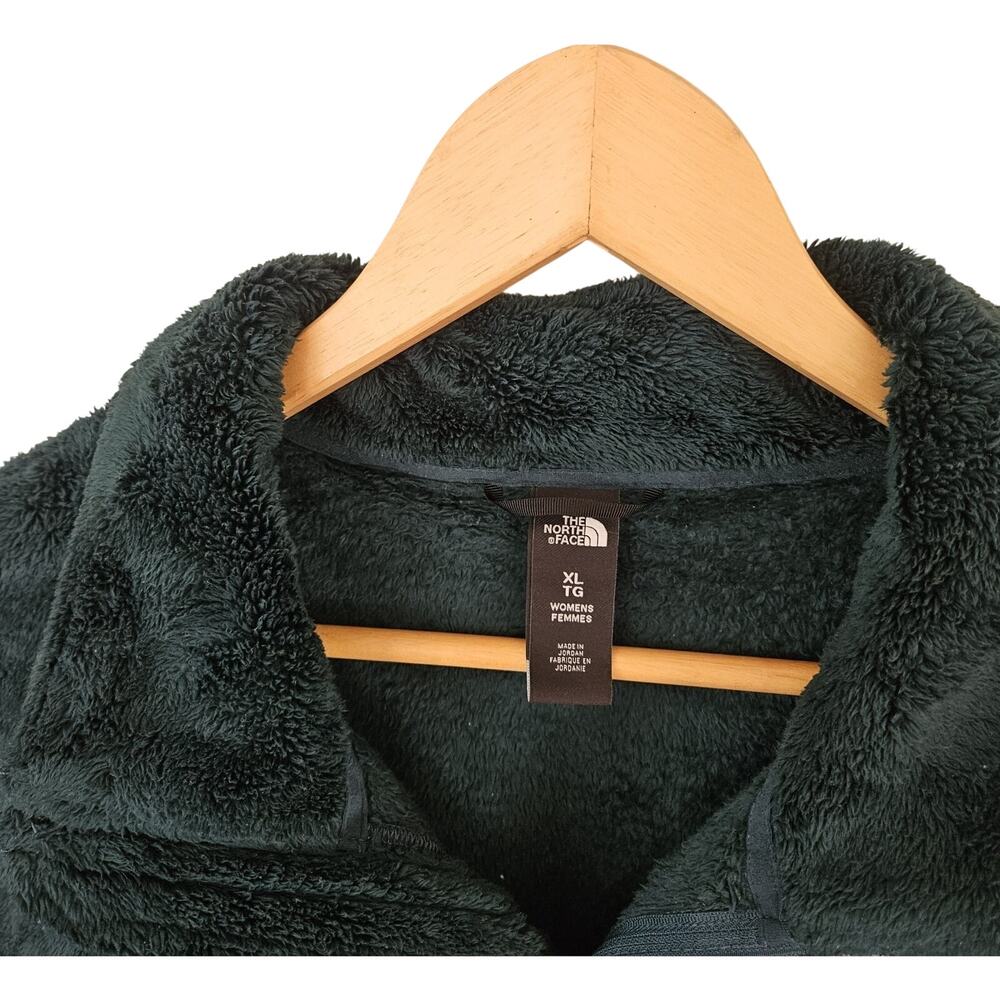 The North Face Osito High-Pile Fleece EMERALD GREEN ZIPJacket WOMEN'S XL-Tall - Picture 3 of 12